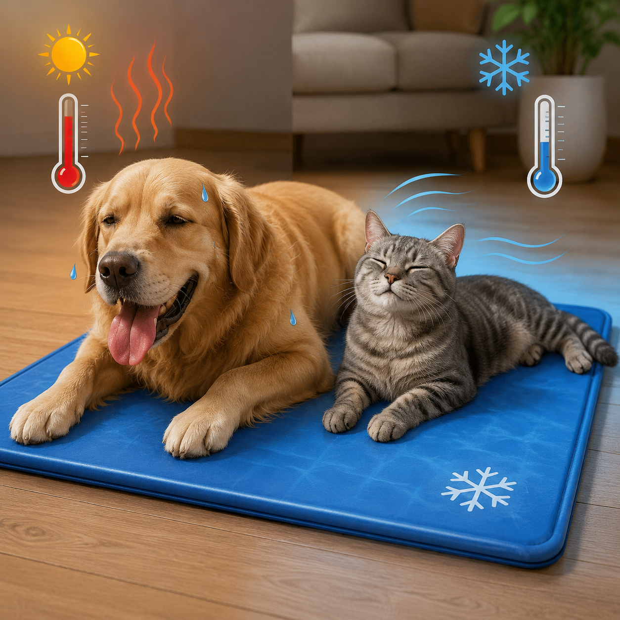 Ice Silk Pet Cooling Mat for Dogs & Cats — Premium Summer Cooling Pad