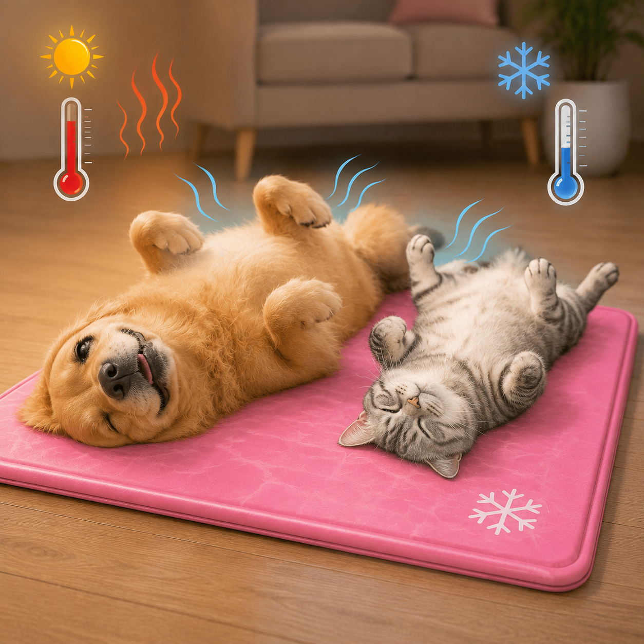 Dog & Cat Cooling Mat — Self-Cooling Gel Pad for Hot Summer Days